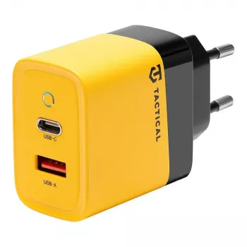 Tactical Microgrid GaN 45W cargador de pared amarillo con USB-C