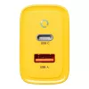 Tactical Microgrid GaN 45W cargador de pared amarillo con USB-C