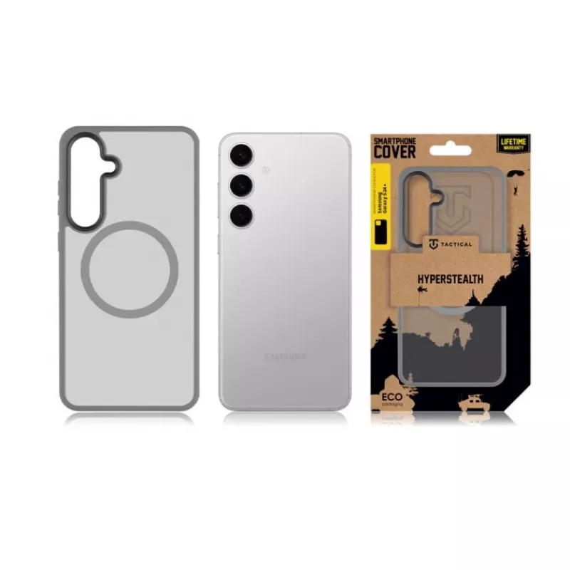 Funda trasera táctica MagForce Hyperstealth para Samsung Galaxy S24+ gris claro