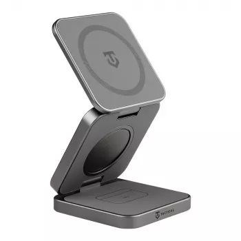 Soporte magnético para coche táctico MagForce Saviour 3 en 1 con cargador inalámbrico y batería externa 5000 mAh negro