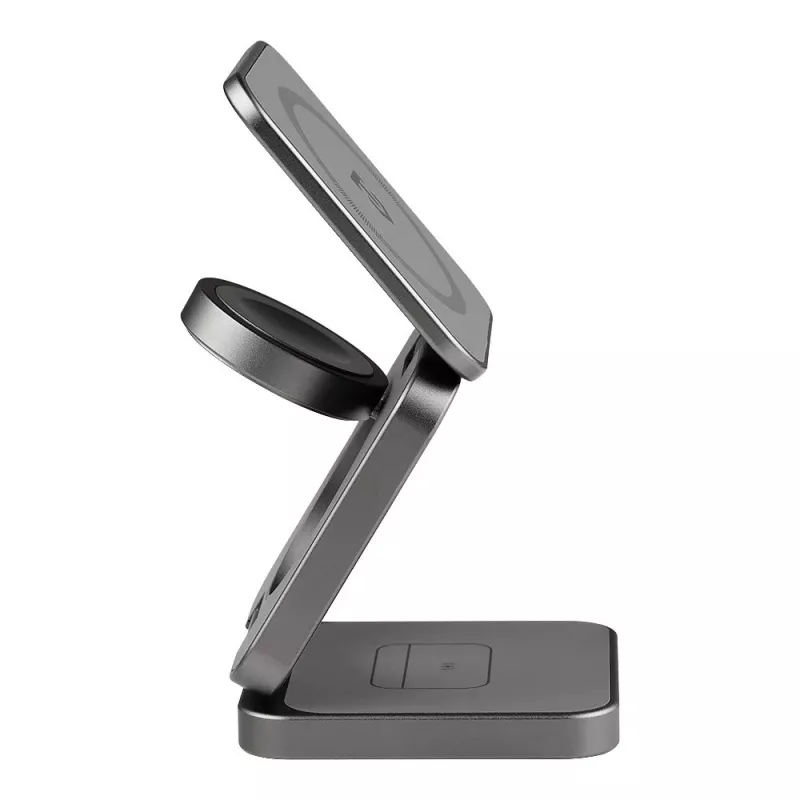 Soporte magnético para coche táctico MagForce Saviour 3 en 1 con cargador inalámbrico y batería externa 5000 mAh negro
