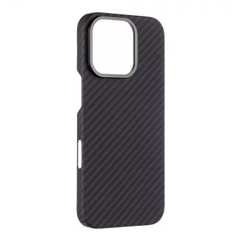 Funda trasera táctica MagForce Aramid para iPhone 16 Pro negra