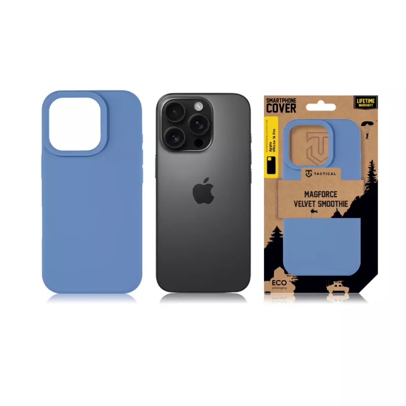 Funda trasera táctica MagForce Velvet Smoothie iPhone 16 Pro Charcoal Black