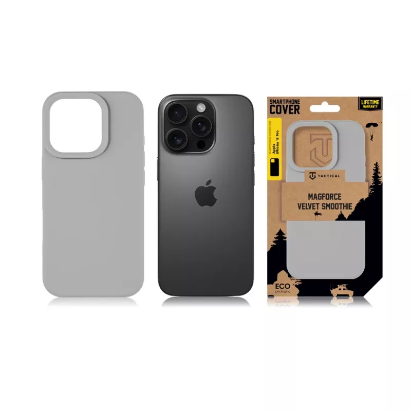 Funda trasera táctica MagForce Velvet Smoothie iPhone 16 Pro Foggy