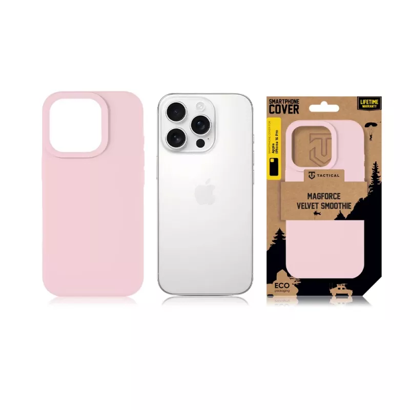 Funda trasera táctica MagForce Velvet Smoothie para Apple iPhone 16 Pro, Pink Panther