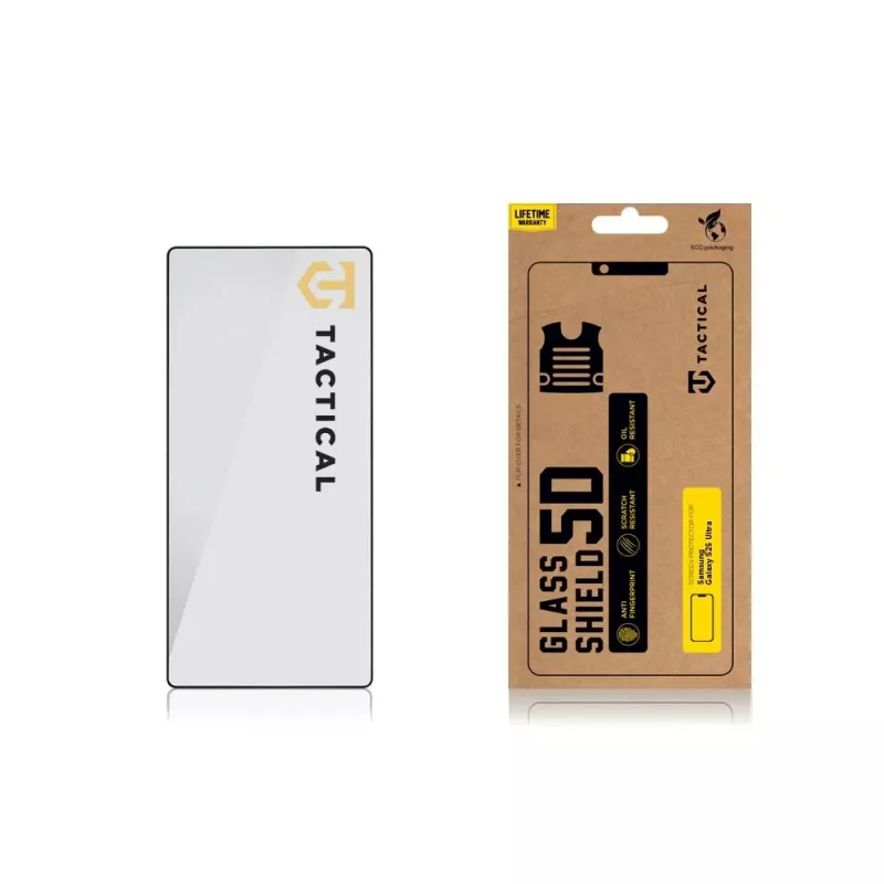 Tactical Glass Shield 5D para Samsung Galaxy S25 Ultra Negro