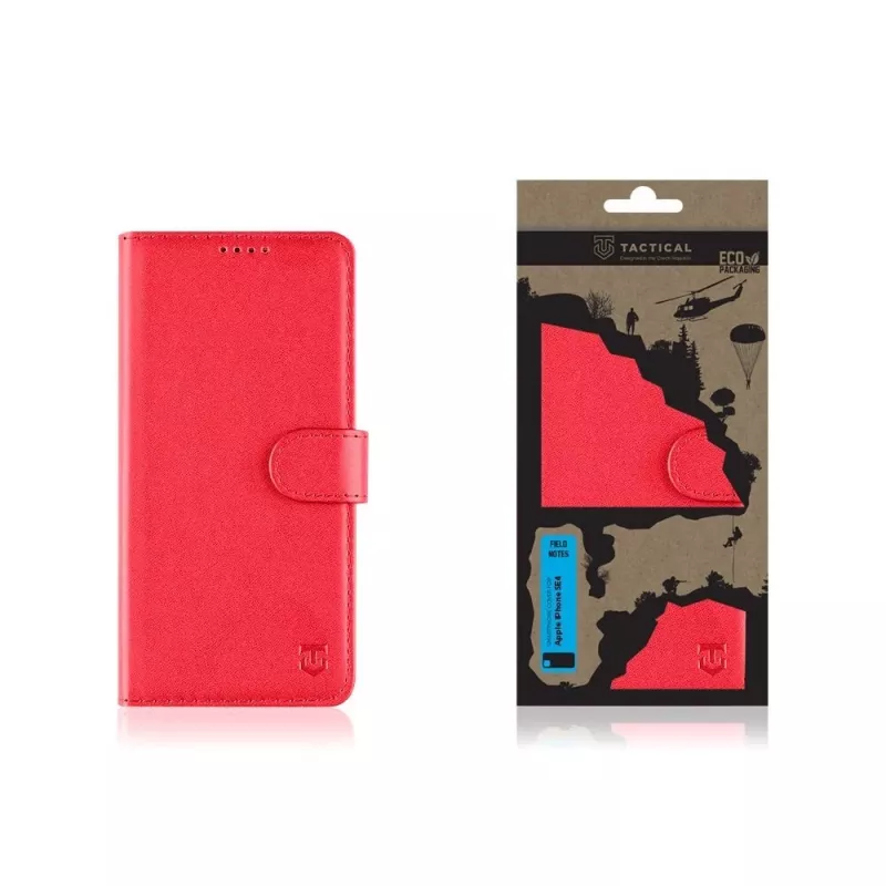 Funda tipo libro Tactical Book Cover Field Notes iPhone 16e/17e Rojo
