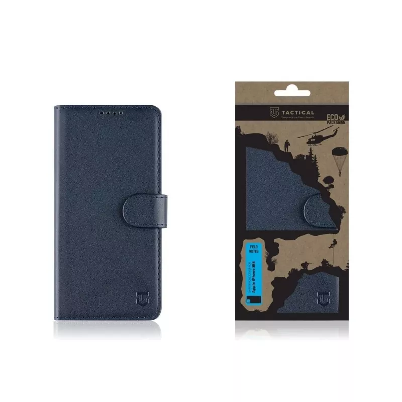 Funda tipo libro táctica Field Notes iPhone 16e/17e Azul marino