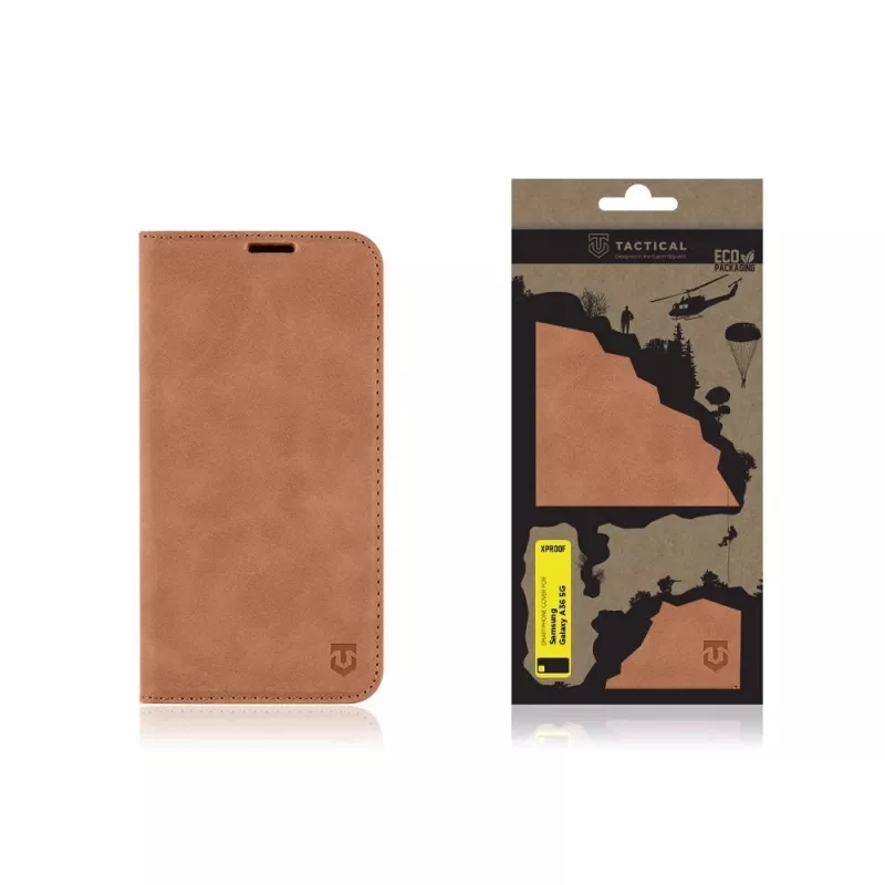 Funda tipo libro táctica Xproof para Samsung Galaxy A36 5G, Mud Brown