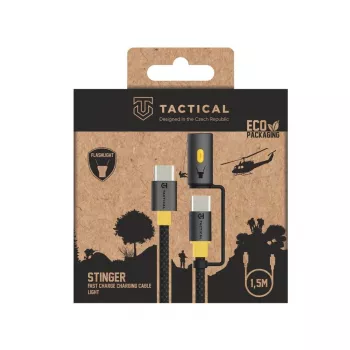 Cable táctico Stinger USB-C/USB-C negro