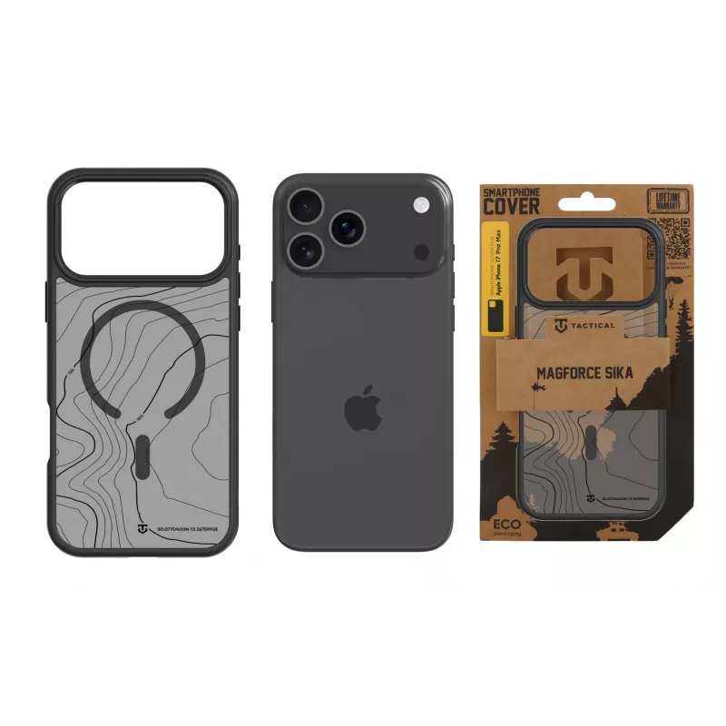 Funda trasera Tactical MagForce Hyperstealth Sika para Apple iPhone 17 Pro Max, Asphalt