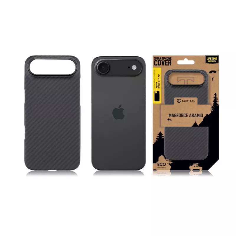 Funda trasera Tactical MagForce Aramid para iPhone Air Negro