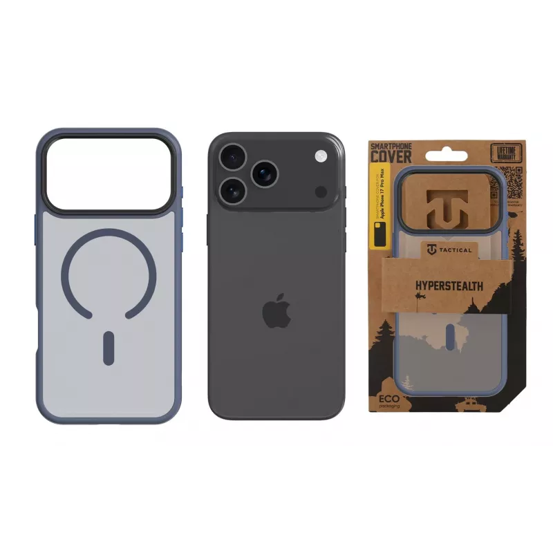 Funda trasera táctica MagForce Hyperstealth para iPhone 17 Pro Max, azul profundo