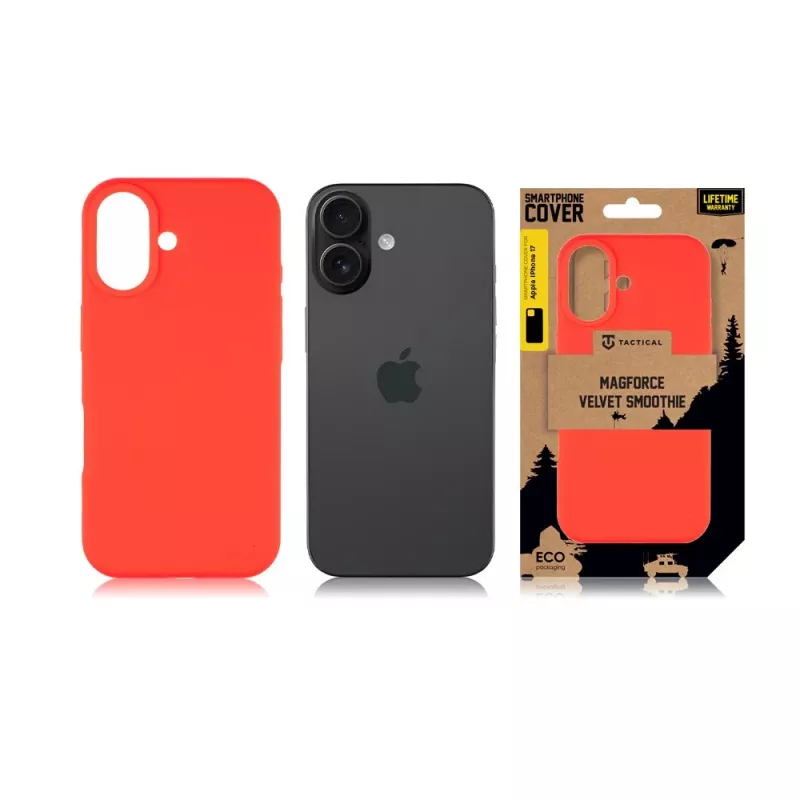Funda trasera táctica MagForce Velvet Smoothie para Apple iPhone 17 – Chilli Red