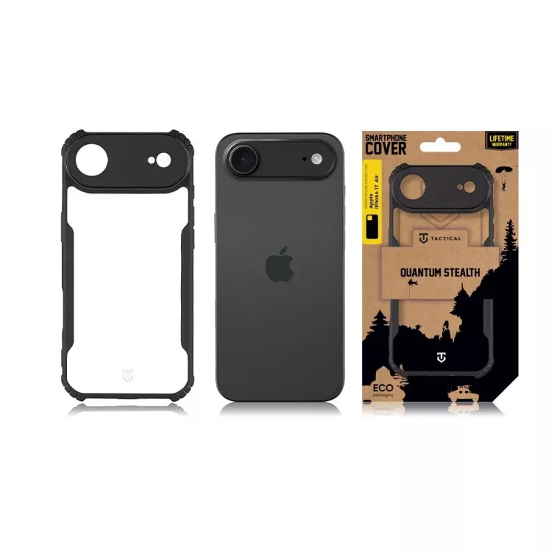 Funda trasera táctica Quantum Stealth iPhone Air transparente/negro