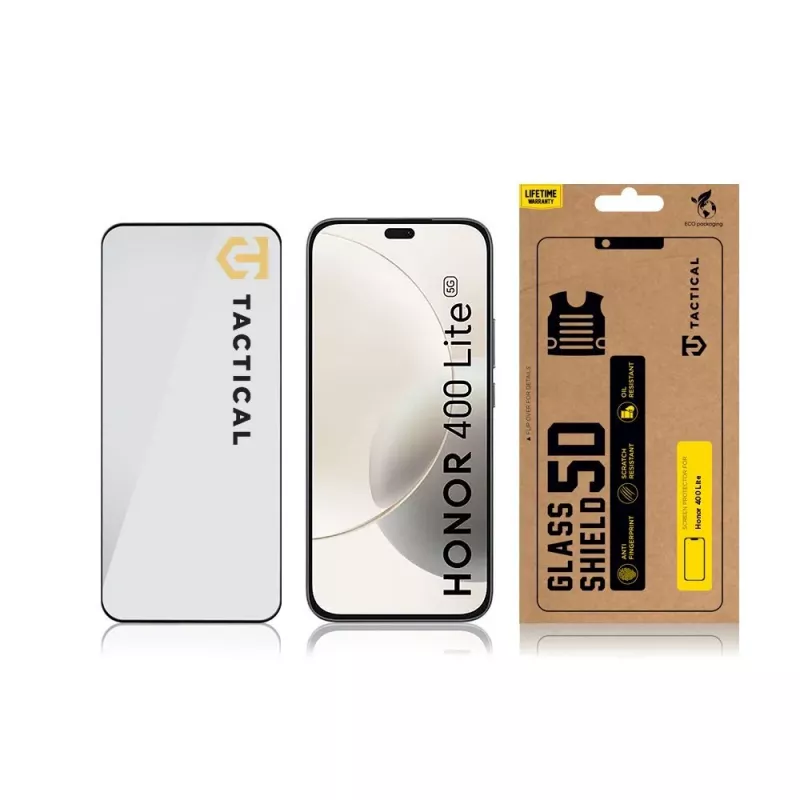 Protector de cristal táctico Glass Shield 5D para Honor 400 Lite negro