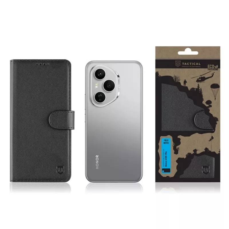 Funda tipo libro táctica Field Notes Honor 400 Pro negro