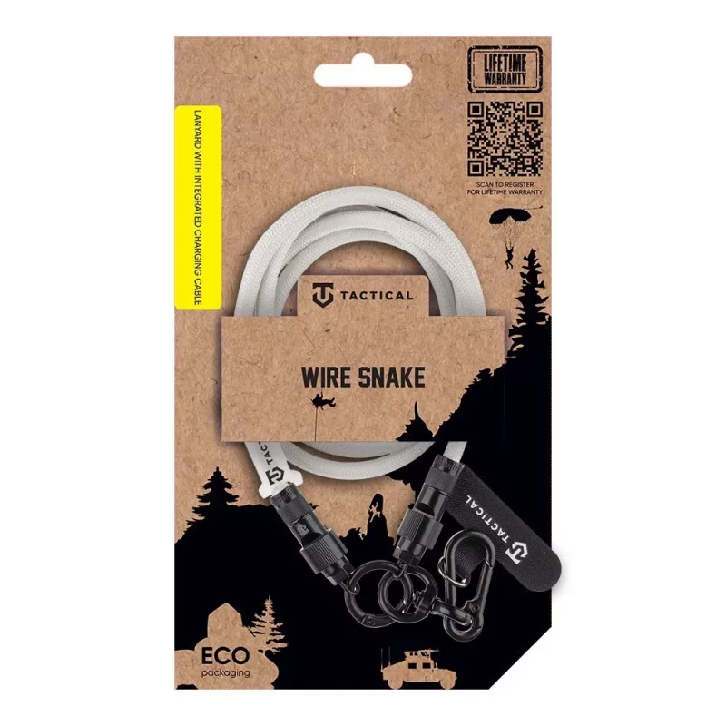 Tactical Crossbody Strap Wire Snake USB-C 1,2 m blanco