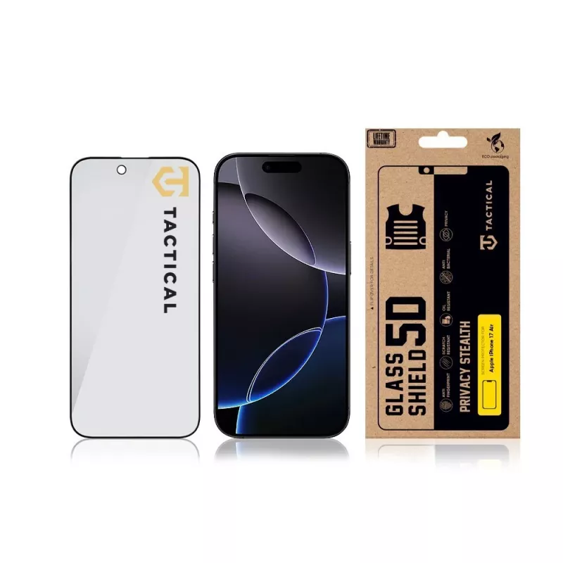 Tactical Glass Shield Privacy 5D para iPhone Air negro