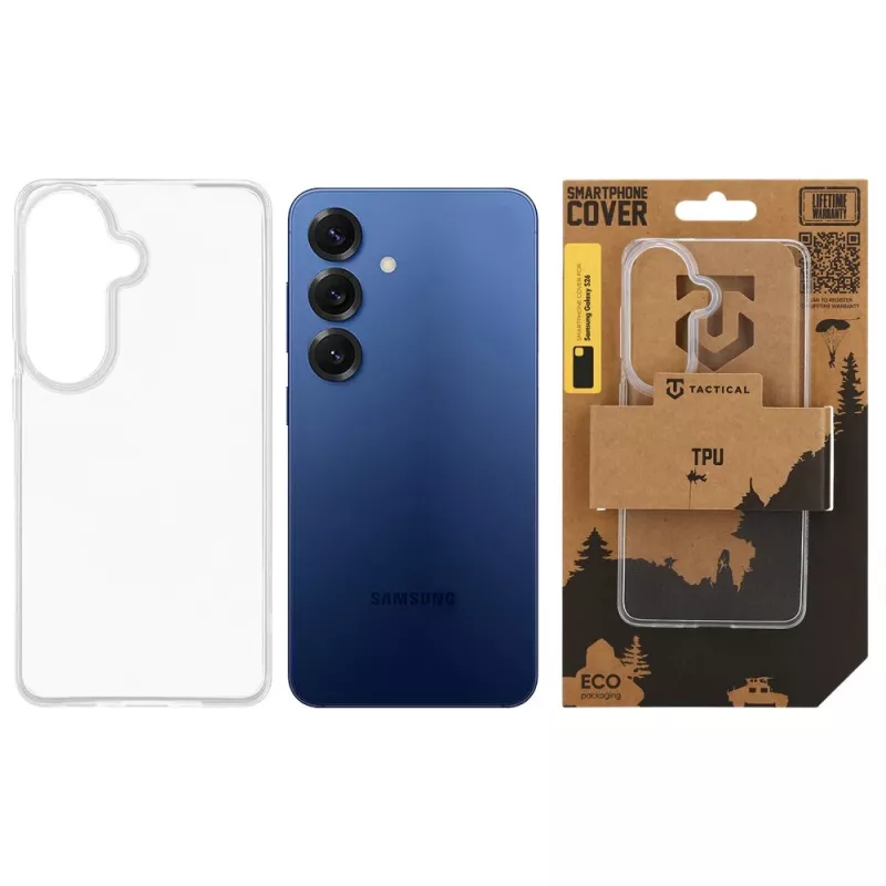 Funda trasera TPU táctica para Samsung Galaxy S26 transparente