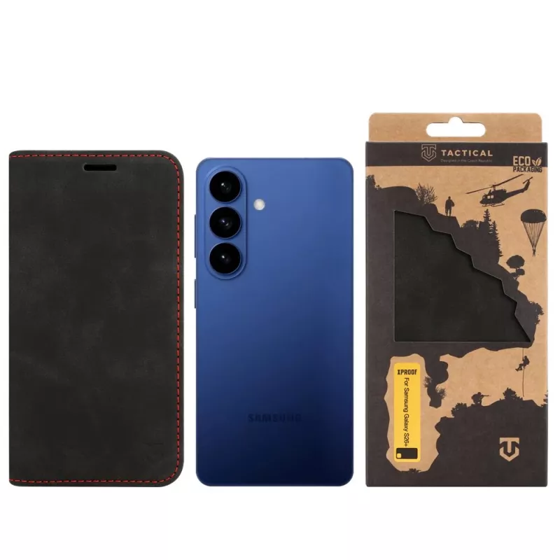 Funda tipo libro Tactical Xproof Galaxy S26+ Black Hawk negro