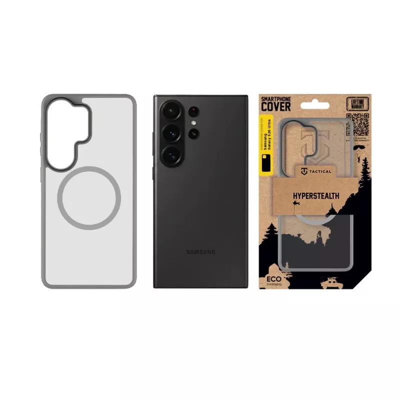 Funda trasera táctica MagForce Hyperstealth Galaxy S26 Ultra gris claro