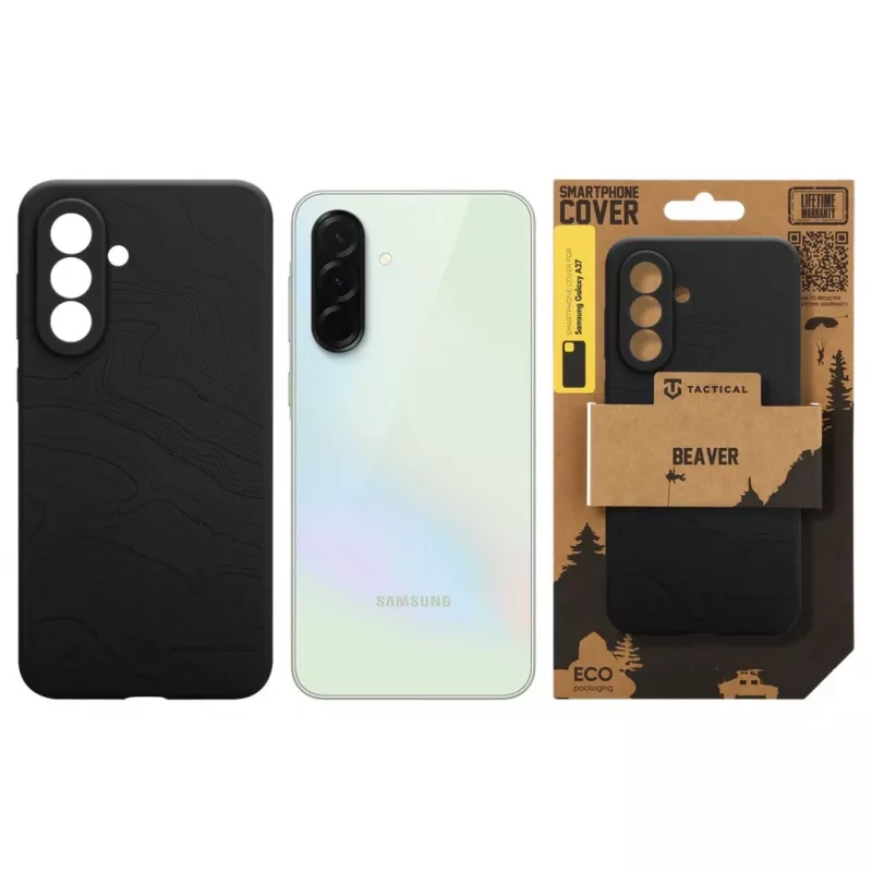 Funda trasera táctica Beaver para Samsung Galaxy A37, Asphalt