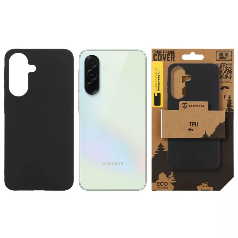 Funda trasera táctica TPU para Samsung Galaxy A37 negro