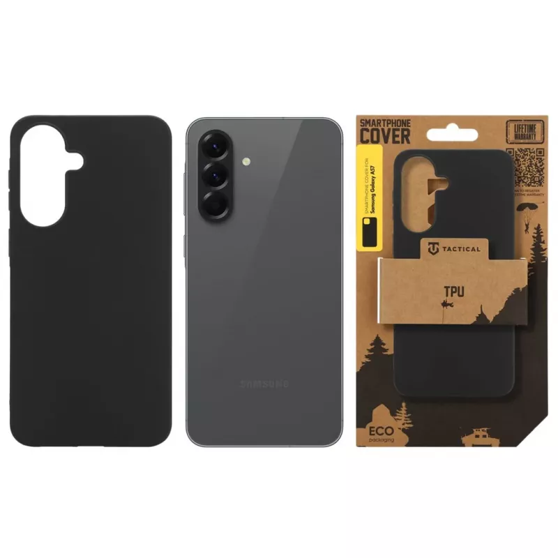 Funda trasera táctica TPU para Samsung Galaxy A57 negro