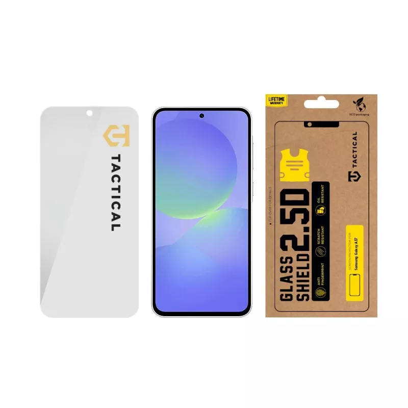 Protector de pantalla Tactical Glass Shield 2.5D de vidrio templado para Samsung Galaxy A37 - transparente