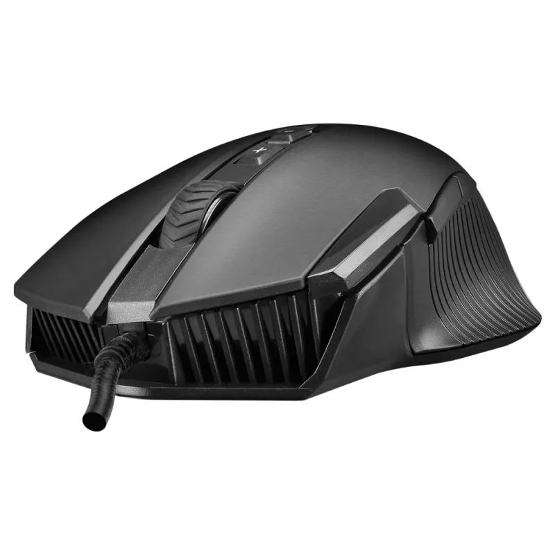 Ratón gaming Rampage Comfort, programable, 12800 DPI RGB, negro