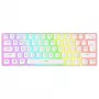 Teclado gaming mecánico Rampage Radiant K11 60%, blanco, Blue Switch, RGB