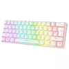 Teclado gaming mecánico Rampage Radiant K11 60%, blanco, Blue Switch, RGB