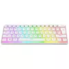 Teclado gaming mecánico Rampage Radiant K11 60%, blanco, Blue Switch, RGB