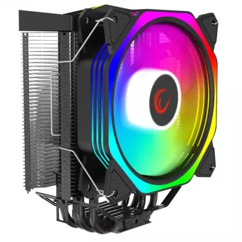 Disipador de aire para CPU Rampage Octagon C50, ventilador PWM de 120mm, 1800 RPM, ARGB, Intel LGA 1700/1200/115X, AMD AM5/AM4/AM3+, 4 heat pipes, hasta 180W TDP
