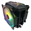 Disipador de aire para CPU Rampage Octagon C60, doble torre, 2 ventiladores ARGB de 120mm, 1800RPM, LGA 1700/AM5