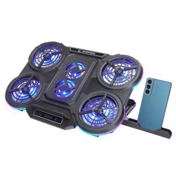 Soporte de refrigeración para portátil Rampage PROTE R6, 10-17 pulgadas, RGB