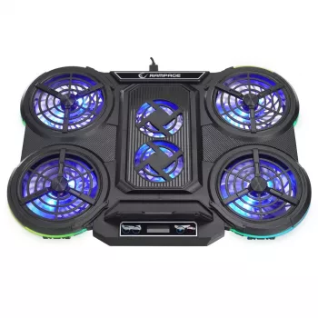 Soporte de refrigeración para portátil Rampage PROTE R6, 10-17 pulgadas, RGB