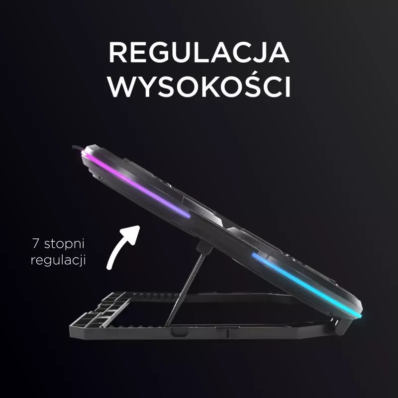 Rampage PROTE R6 Soporte de refrigeración para portátil, 10-17 pulgadas, RGB