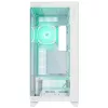 Caja de PC semitorre Rampage Hydra V1, blanca, 4 ventiladores ARGB de 120mm, USB-C/USB-A, hub ARGB, cristal templado