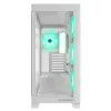 Caja de PC semitorre Rampage Hydra V2 blanca con 4 ventiladores ARGB de 120mm y cristal templado