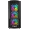 Caja de PC semitorre Rampage Shelob, 4 ventiladores ARGB, cristal templado, negra