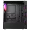 Caja de PC semitorre Rampage PLAID V1 con ventana de cristal templado, 4 ventiladores RGB de 120mm, negra