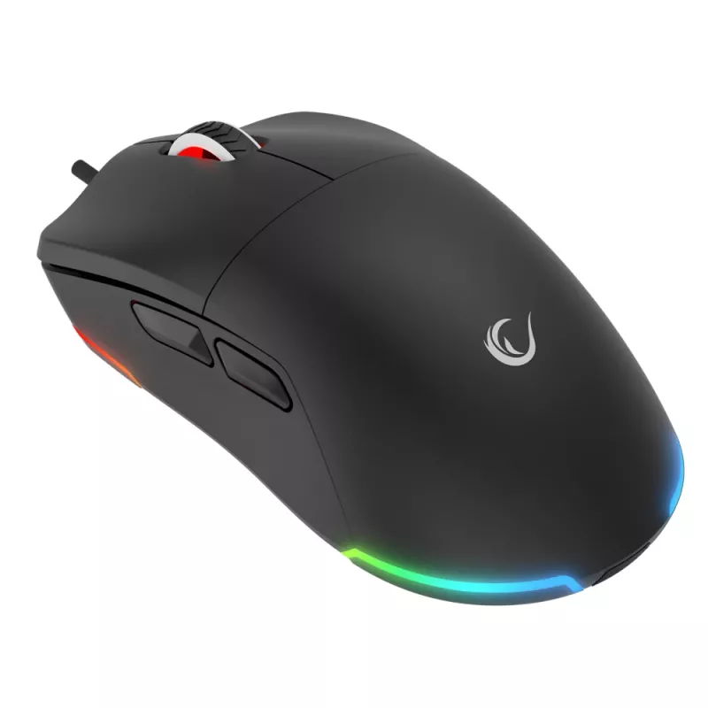 Ratón gaming Rampage BLINK con cable USB, 12800 DPI, RGB, sensor óptico, negro