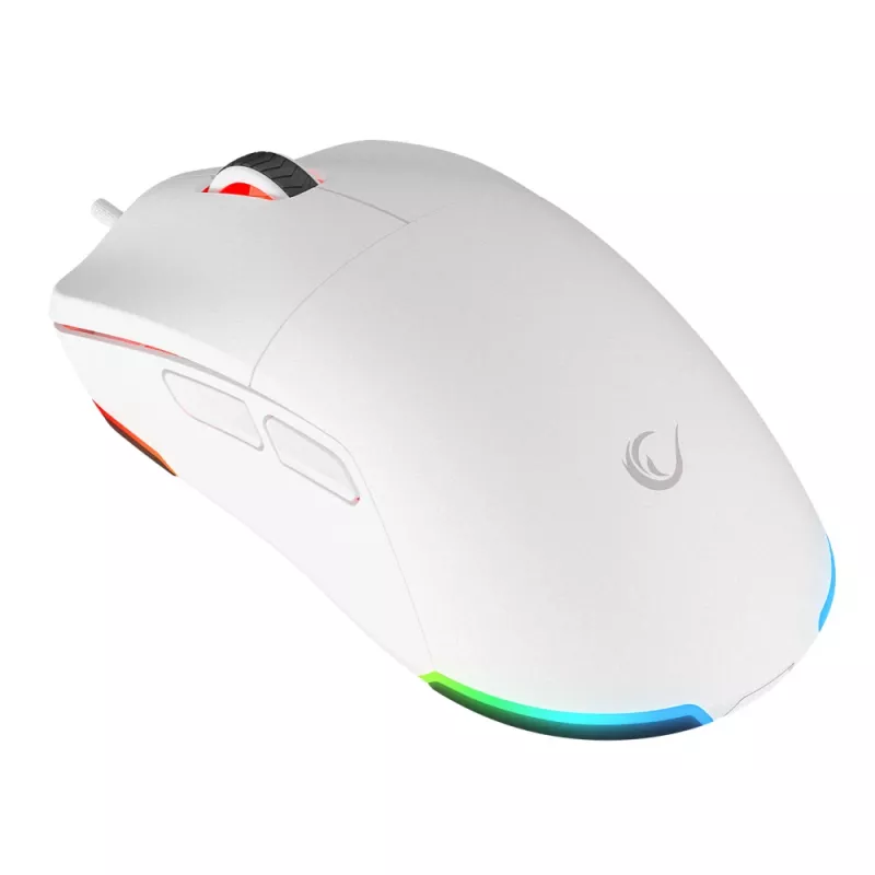 Rampage BLINK ratón gaming con cable, 12800 DPI, RGB, sensor óptico, blanco