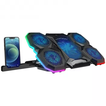 Rampage X-RANGER 9-17 base refrigeradora ajustable RGB para portátil