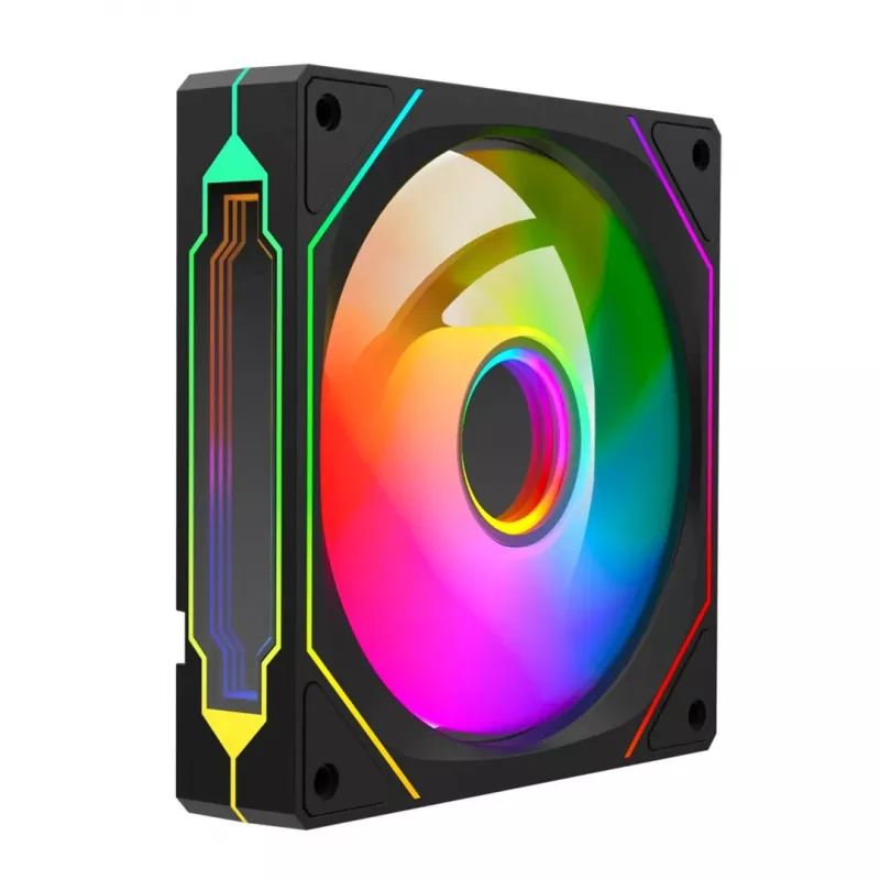 Rampage ventilador para caja 120mm 1800RPM Infinite Loop ARGB PWM negro