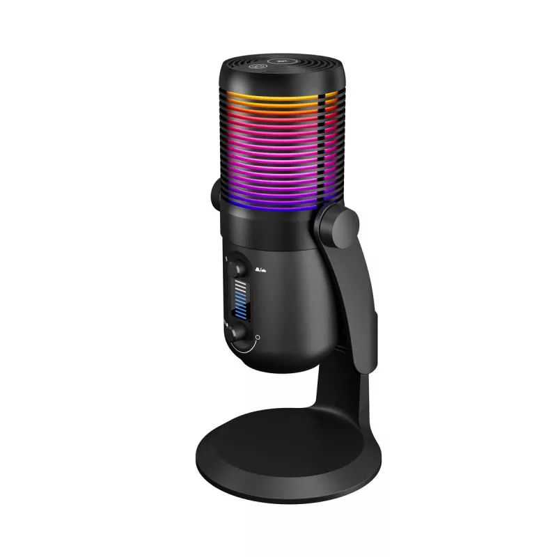 Rampage Diyez Micrófono gaming USB-C RGB, negro