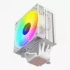 Rampage Octagon C70 Disipador de CPU con LCD, ventilador ARGB de 120 mm, AM5/LGA1700, blanco