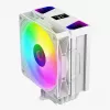 Rampage Octagon C70 Disipador de CPU con LCD, ventilador ARGB de 120 mm, AM5/LGA1700, blanco